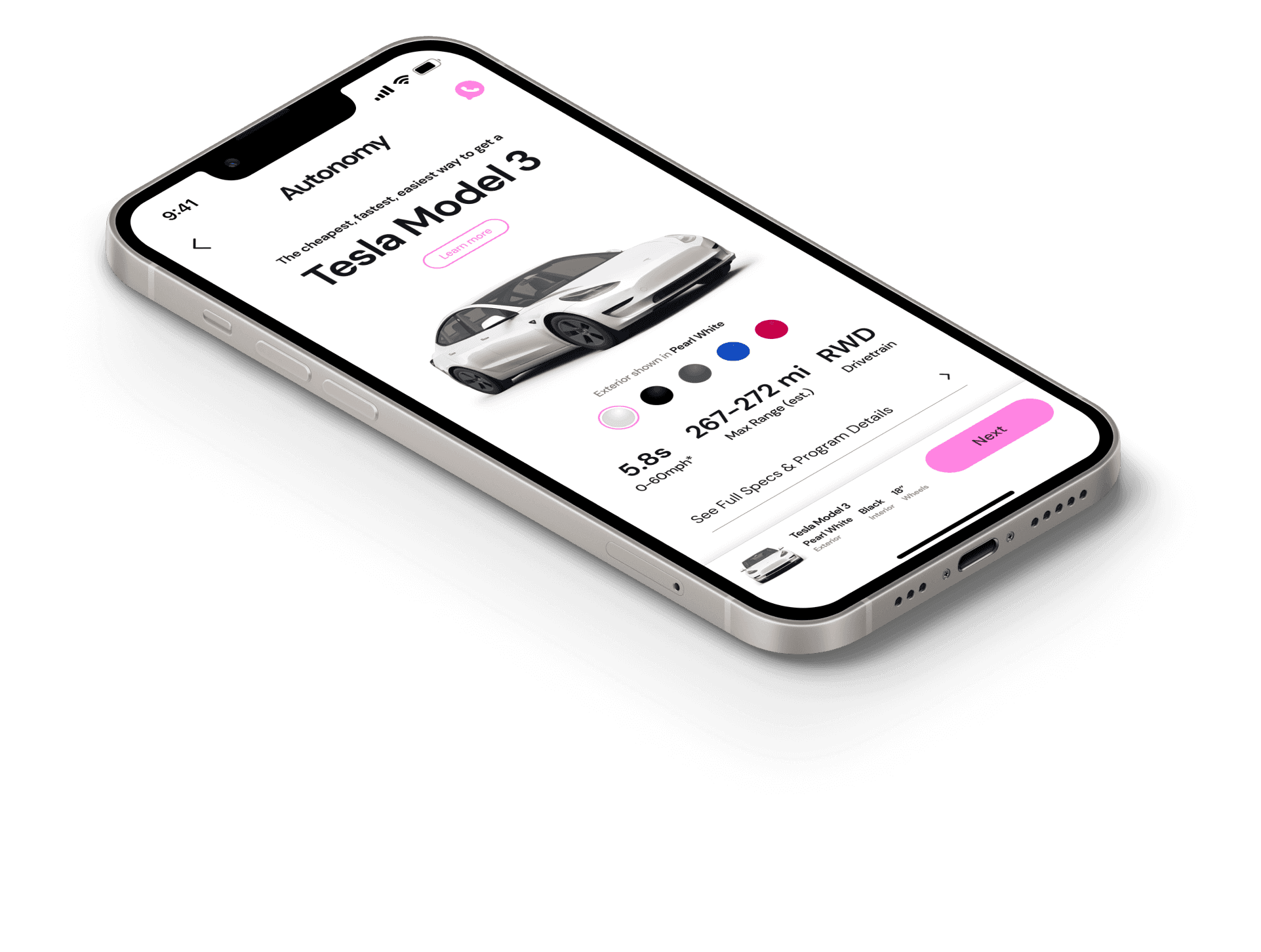 Autonomy Electric Car Subscription Tesla Model 3 & Y